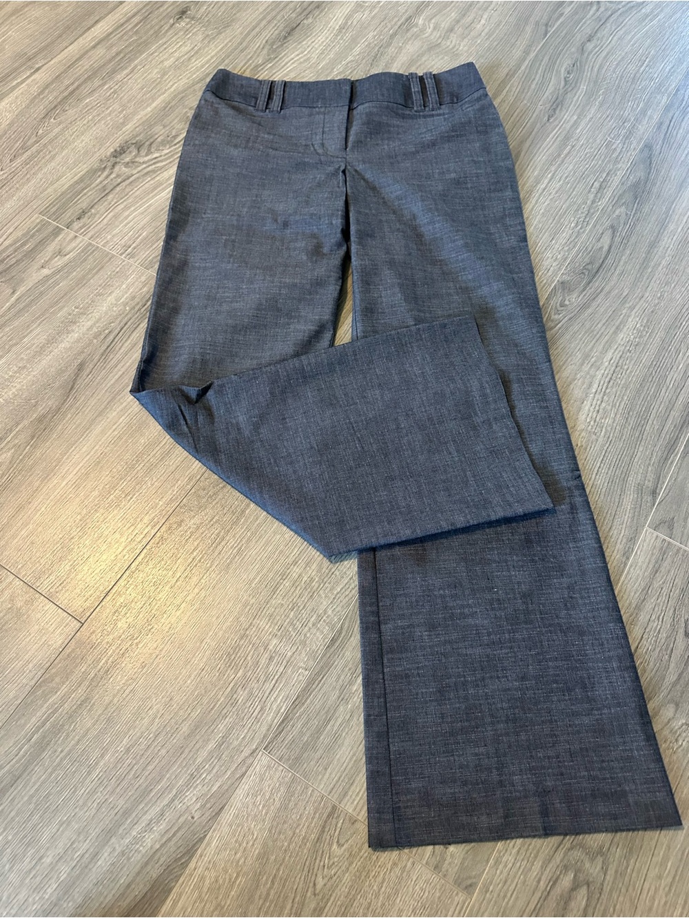LOFT Petites Ann Heathered Denim Dress Pants